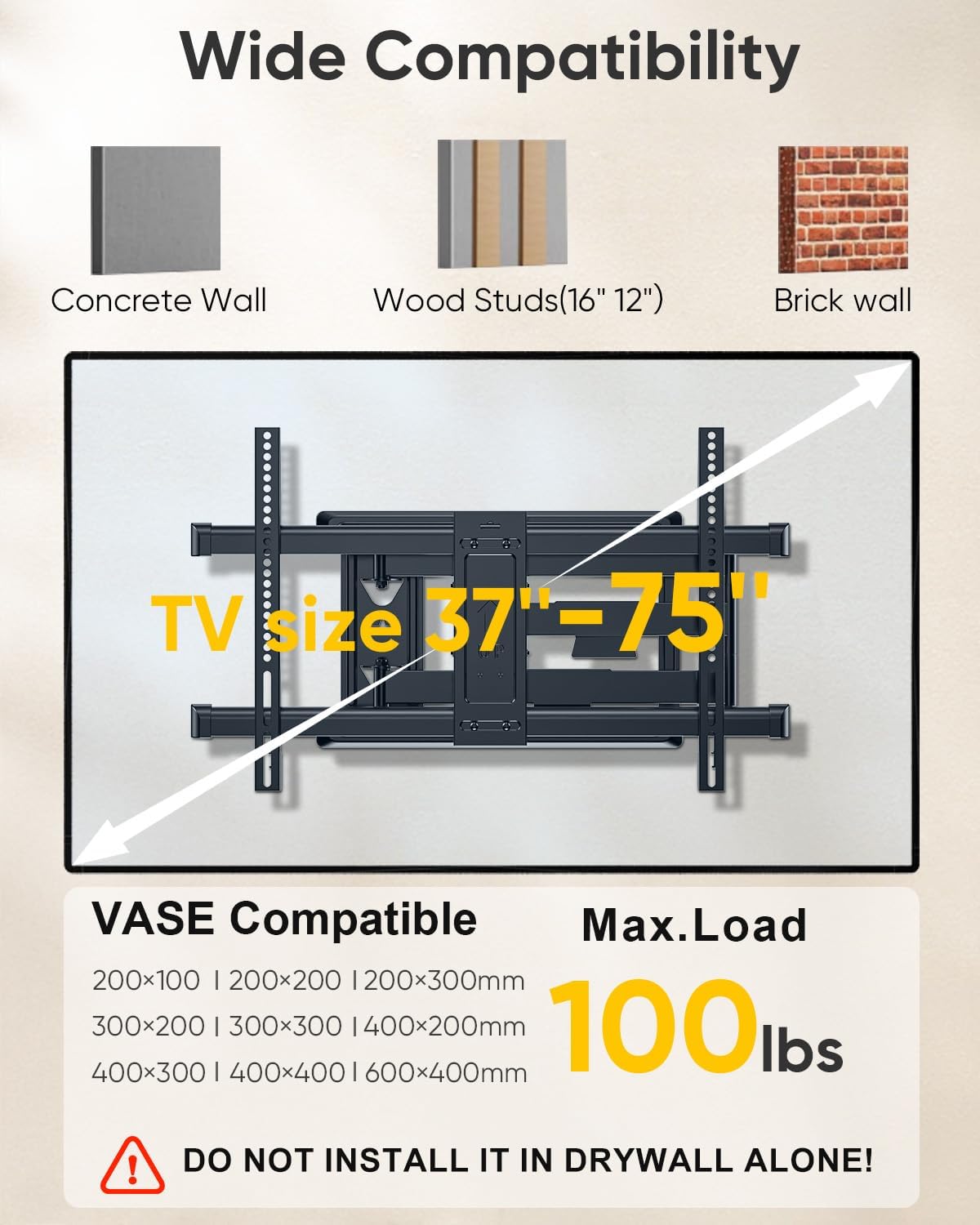Detalle 2 de FORGING MOUNT Long Reach TV Wall Bracket 765mm