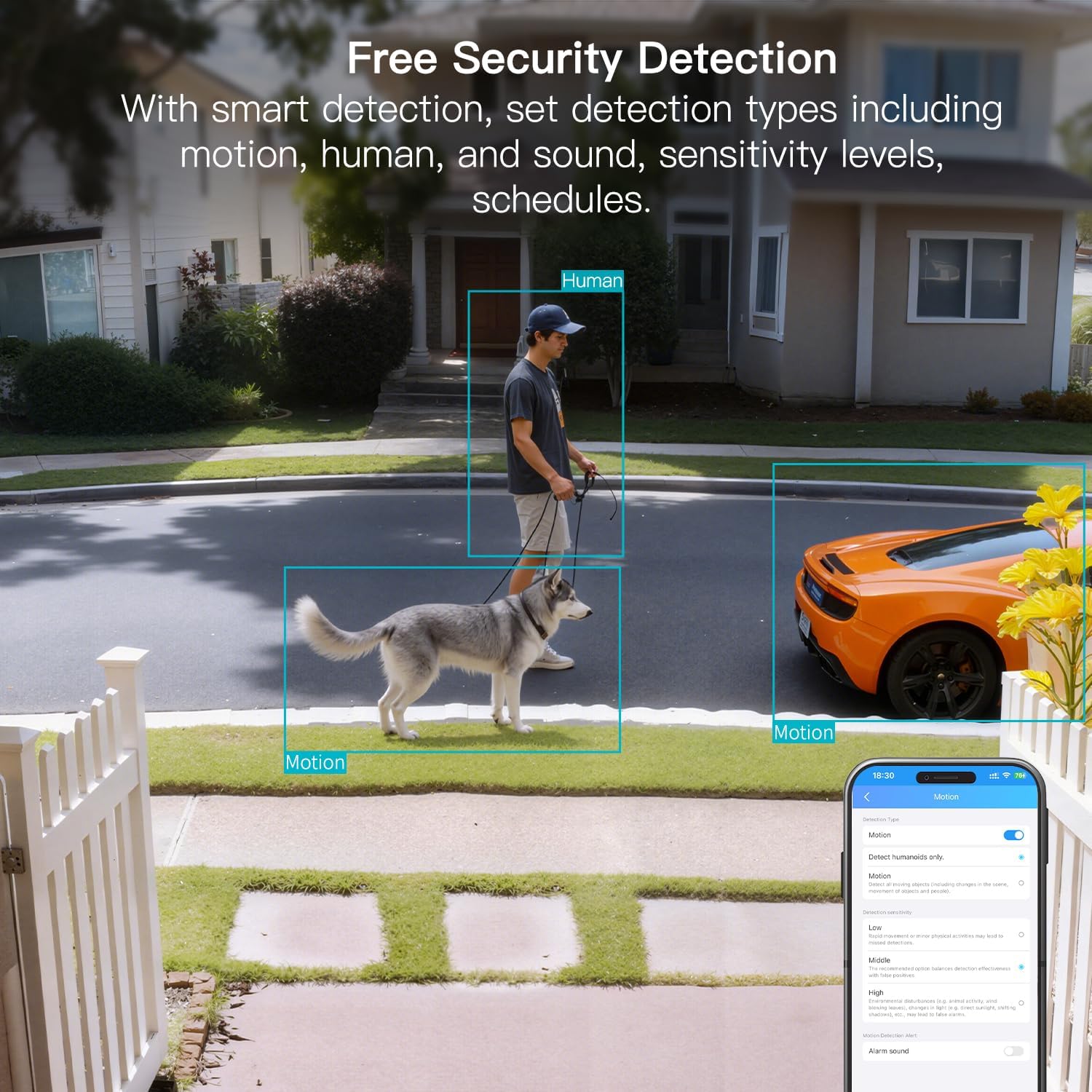Thumbnail 6 de VIMTAG 2.5K Outdoor/Indoor Security Cameras (2-Pack) with Light/Siren, 2-Way Audio, and Color Night Vision