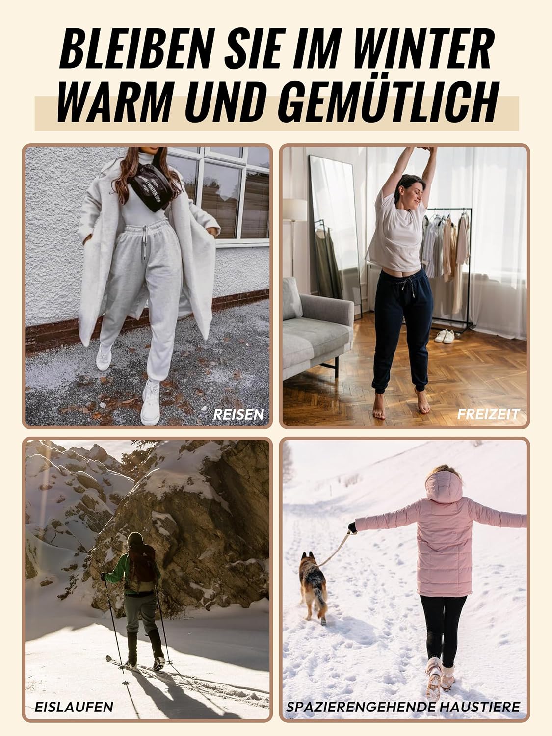 Detalle 2 de MOVE BEYOND Gefütterte Jogginghose −10 °C