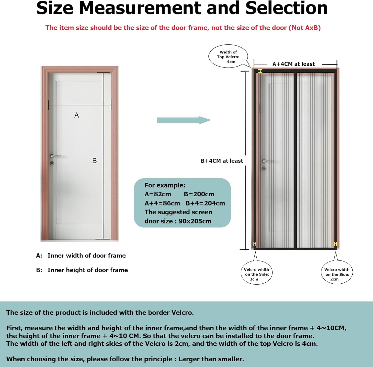 Thumbnail 4 de Magnet Fliegengitter Balkontür 90x210 cm (aktualisierte Version) – ohne Bohren, schwarze Streifen