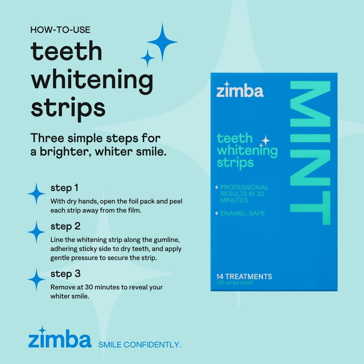 Thumbnail 5 de Zimba Peppermint Teeth Whitening Strips 14-Day 🦷