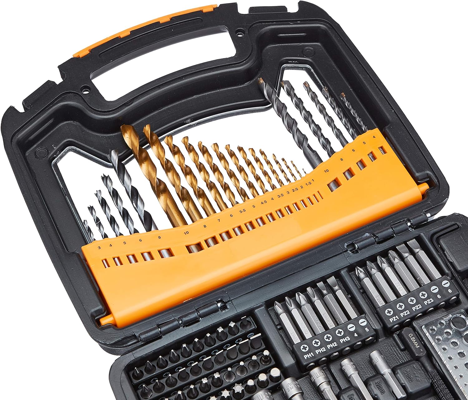 Detalle 2 de Amazon Basics Bohrer- und Schraubendreher-Multi-Bit-Set, 100-teilig
