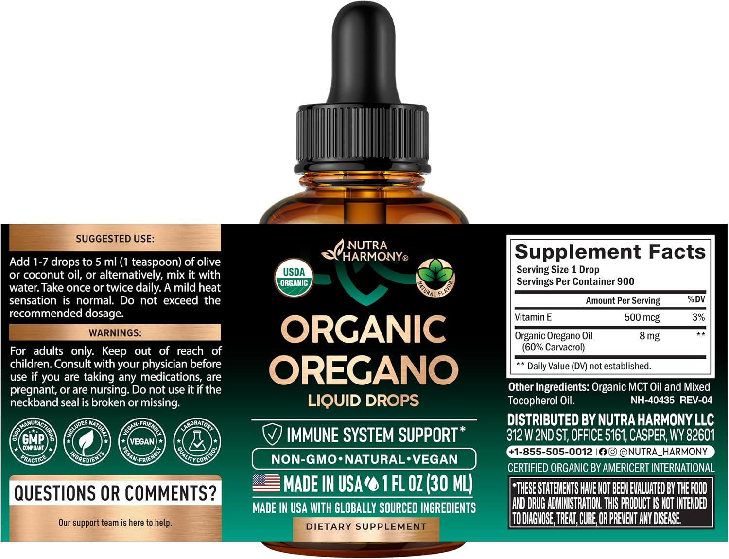 Detalle de Oregano Oil Drops 1 oz