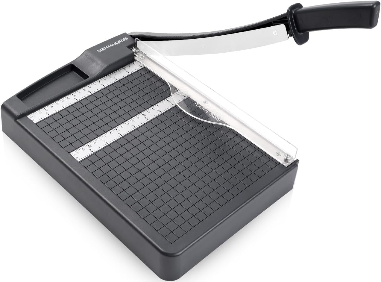 Detalle de DIAPHANORNIS AN22021 12-Inch Guillotine Paper Trimmer with Blade Lock