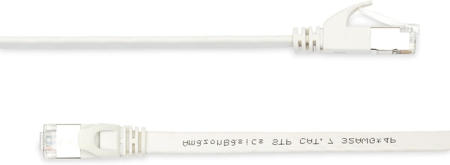 Detalle de Amazon Basics Cavo Patch RJ45 Cat-7 piatto 15,2 m – connessione affidabile per rete domestica