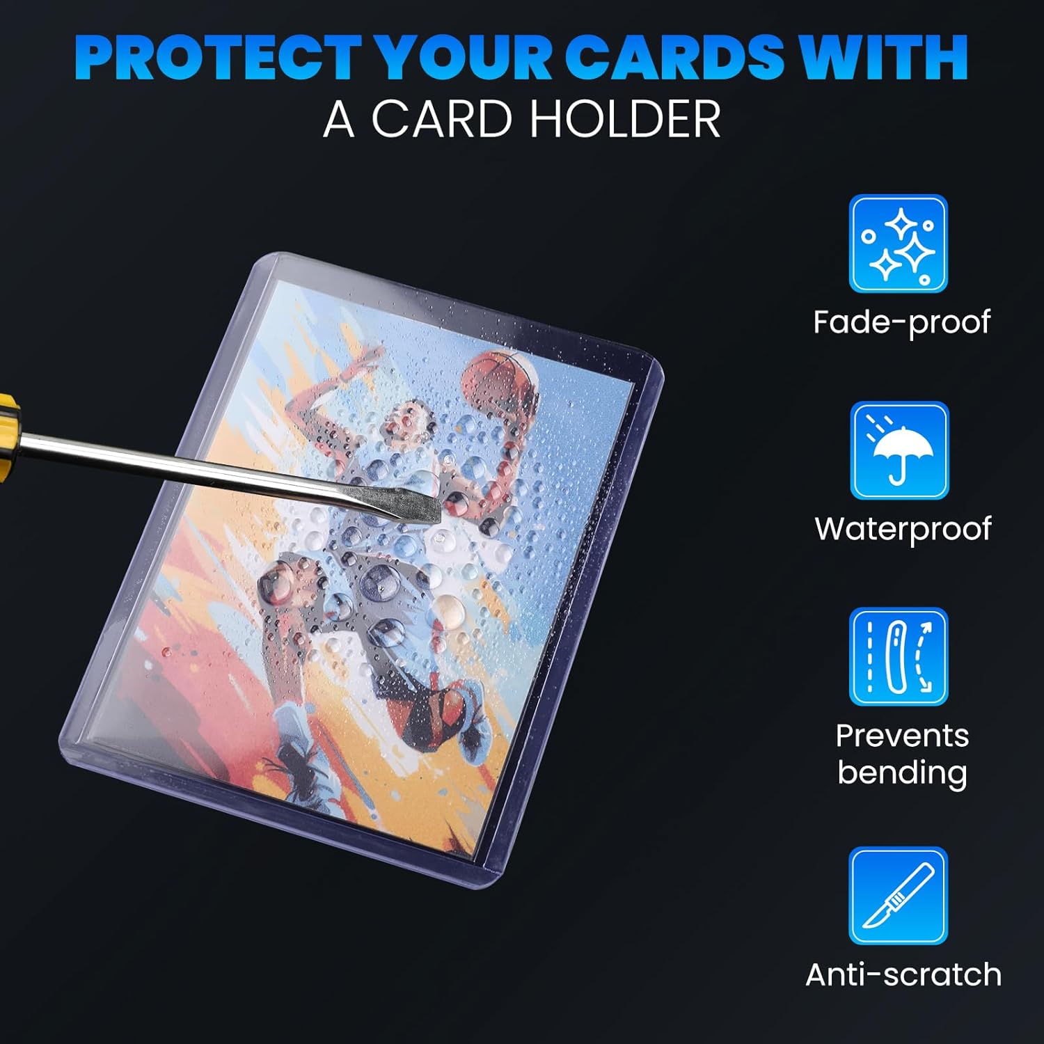 Thumbnail 2 de 200 Card Sleeves Top Loaders + 100 Soft Sleeves: Clear Protection for Standard Trading Cards