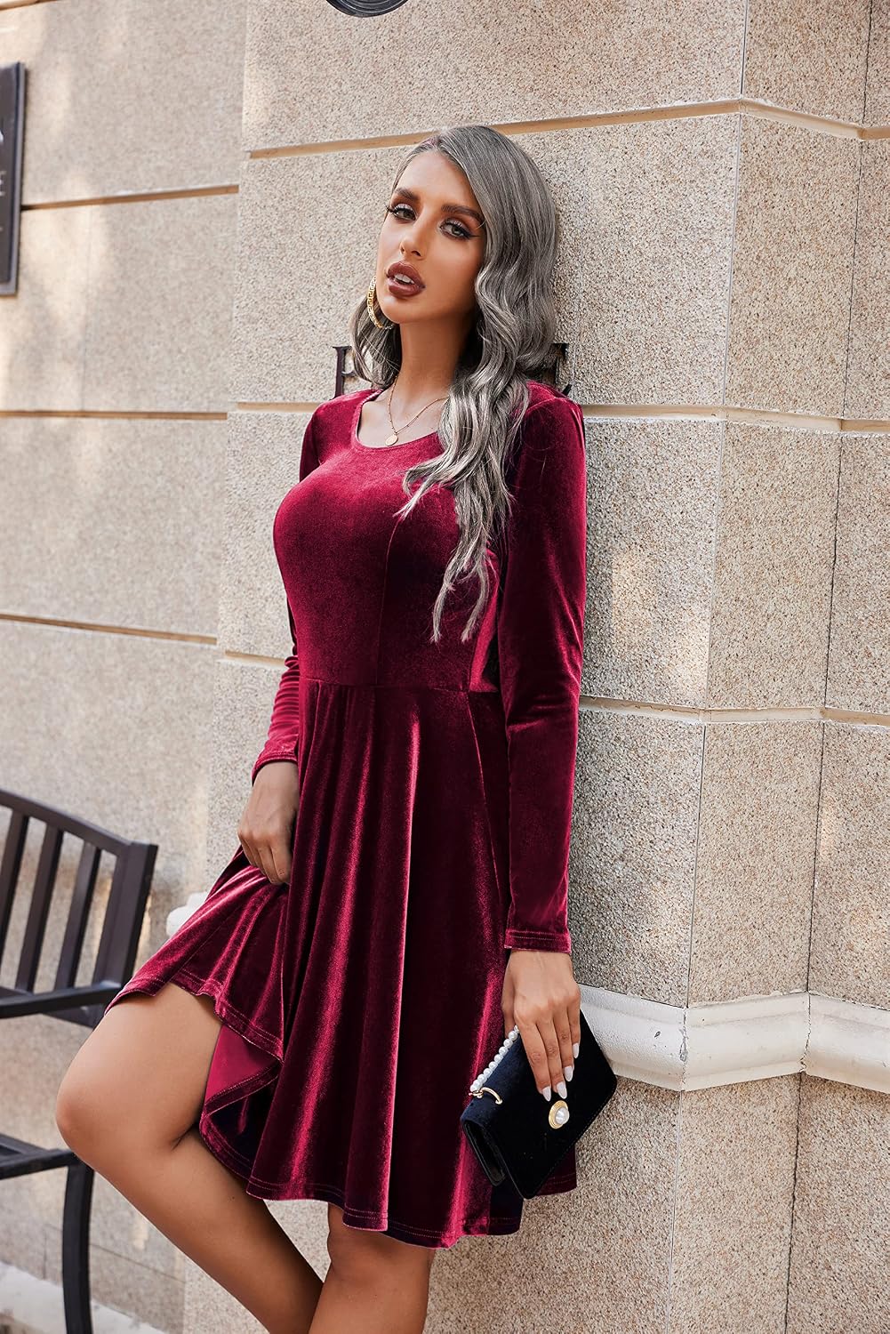 Thumbnail 2 de Zeagoo robe de soirée en velours