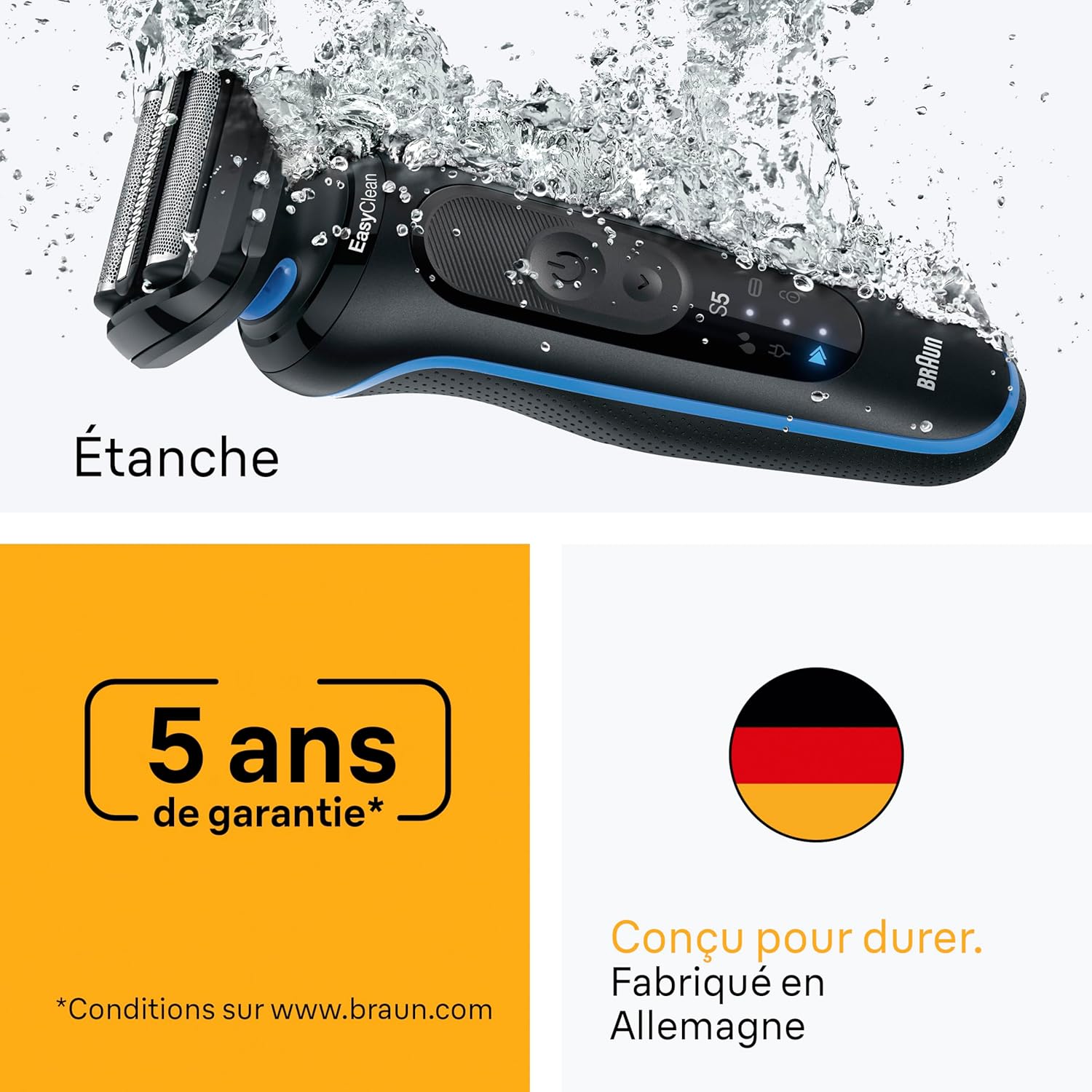 Thumbnail 5 de Braun 52-B1200SI rasoir électrique 50 min 🪒