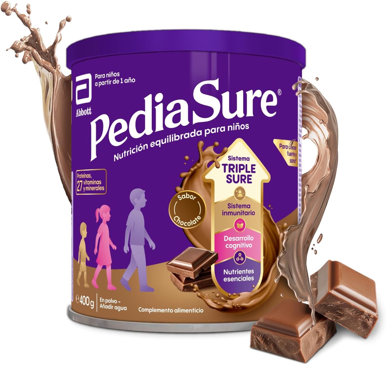 Detalle de PediaSure Chocolate 400g 🧒 - Complemento Nutritivo Infantil