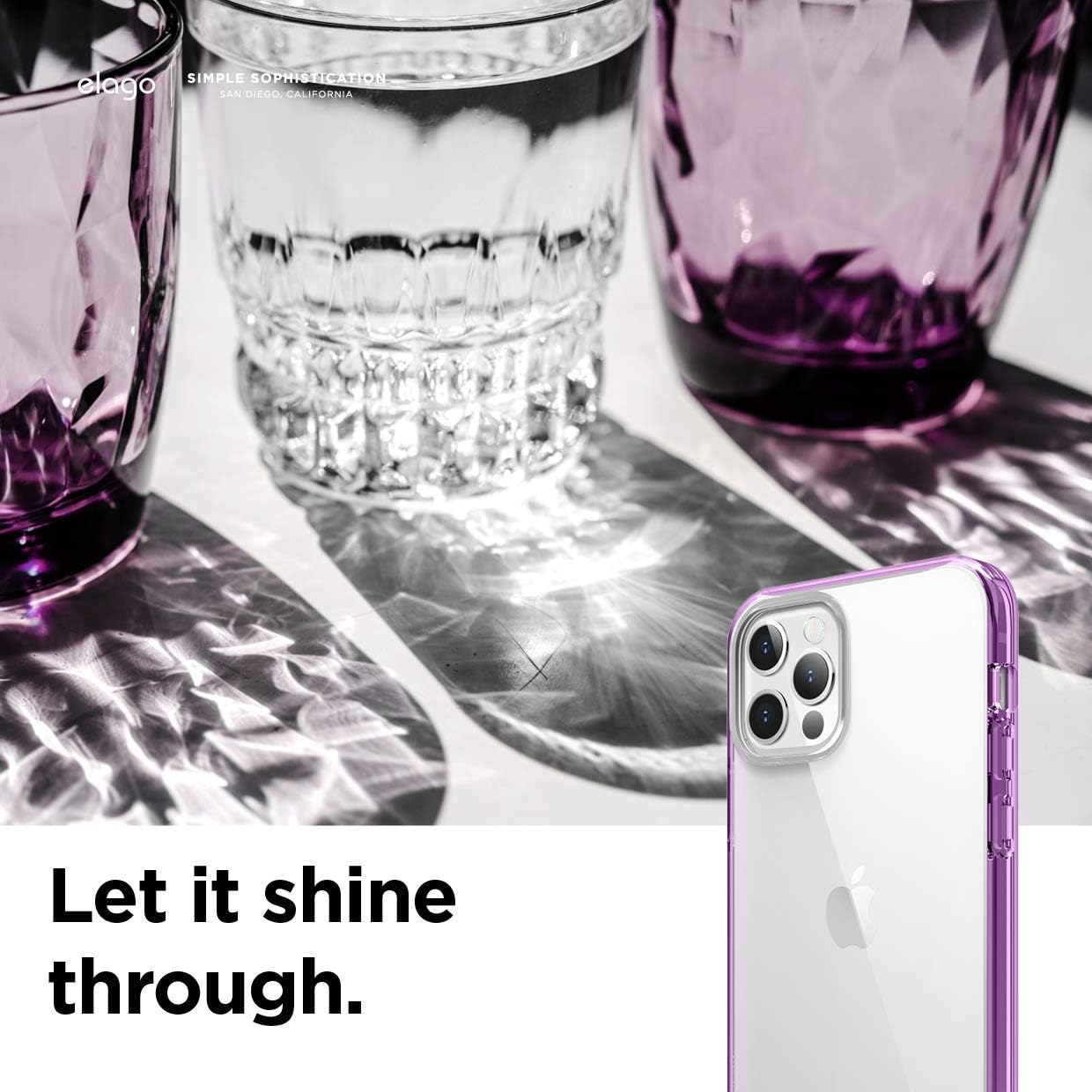 Thumbnail 6 de elago Ibrido Clear Custodia per iPhone 12 / 12 Pro (6,1") con paraurti flessibile antiurto, lavanda