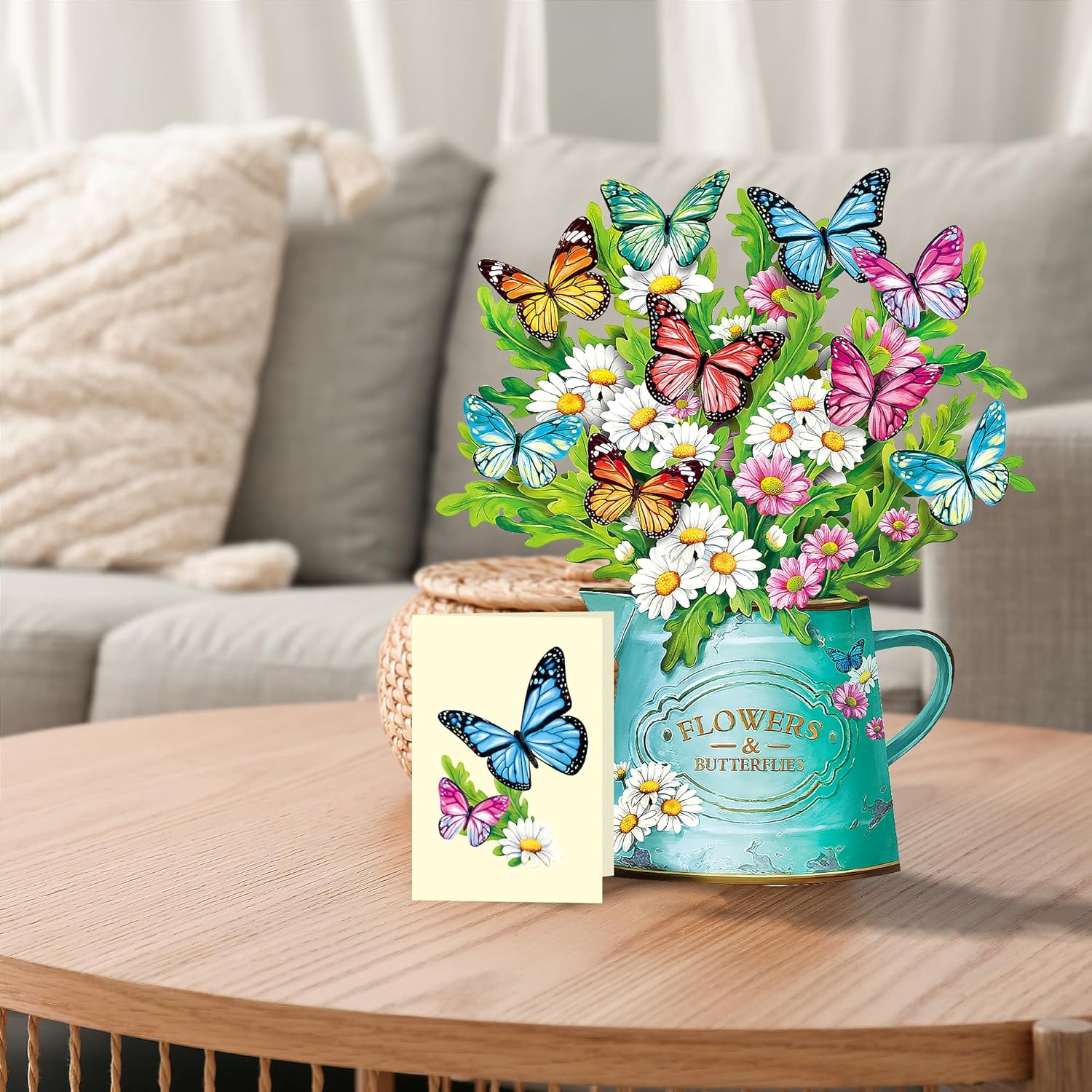 Thumbnail 5 de Airpark 3D Pop Up Flowers Card – Mother's Day Gift with Daisies & Butterflies (12" Tall)