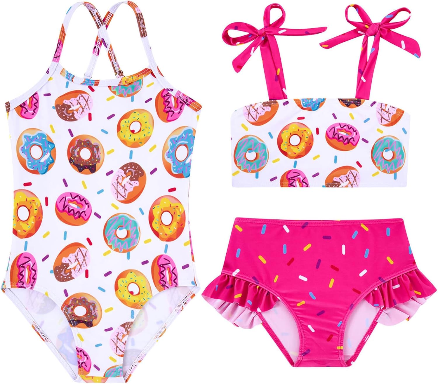 Thumbnail 3 de Kids4ever Girls Swimming Costume 2 Piece Quick Dry Breathable Bikini Set (2-7 Years)