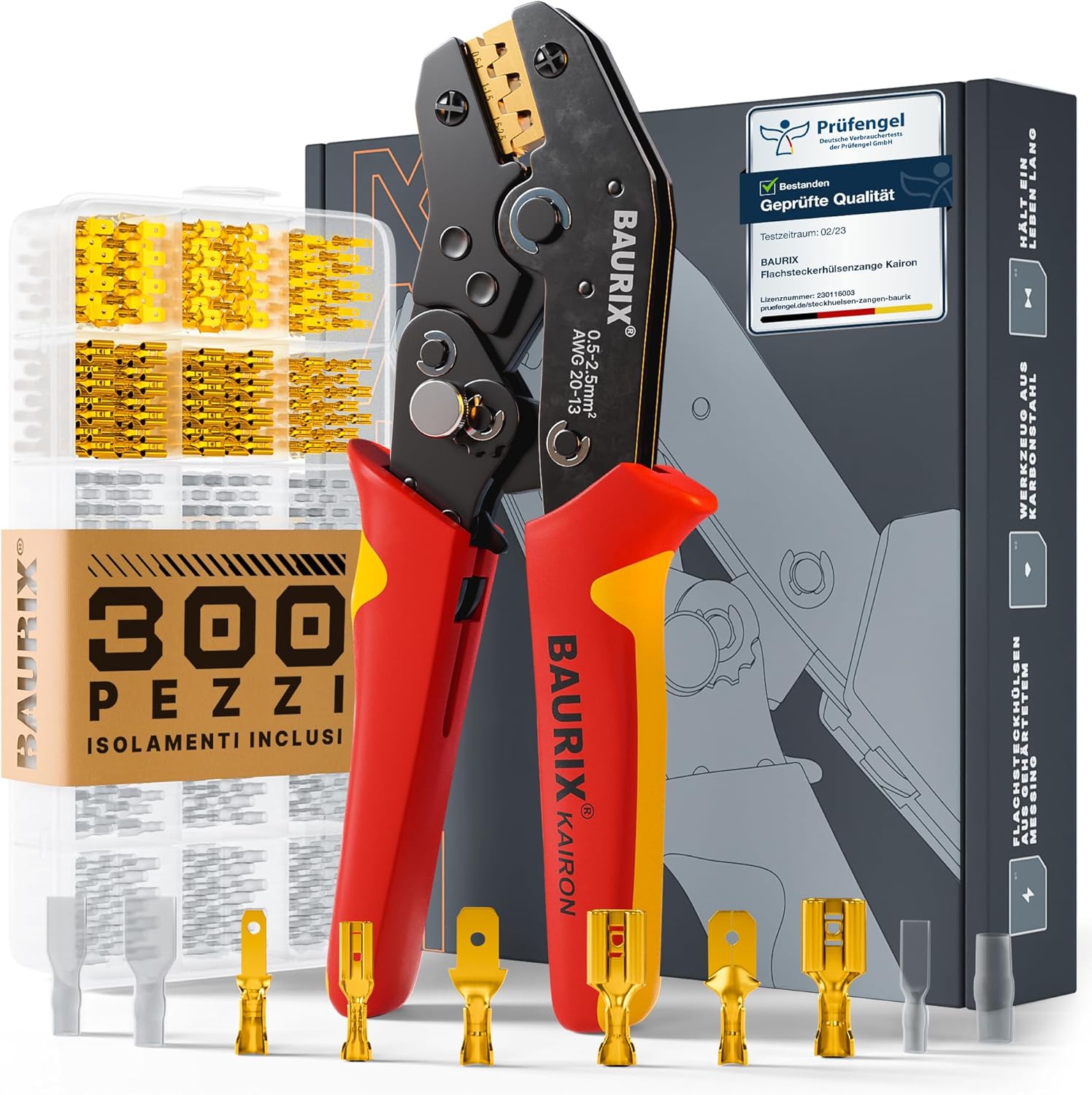 Detalle de BAURIX Set Pinza Crimpatrice 300 pezzi ðŸ›