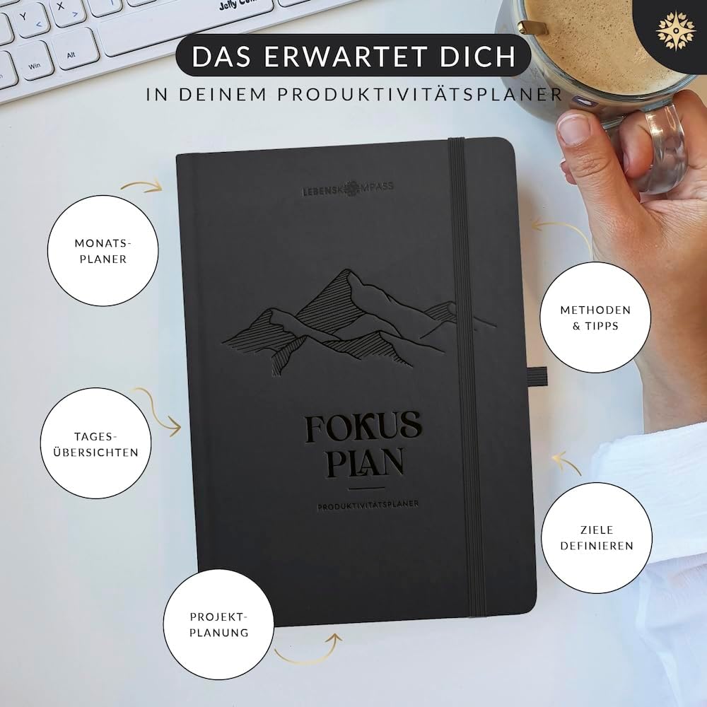 Detalle 2 de Lebenskompass Erfolgsjournal FOKUS PLAN