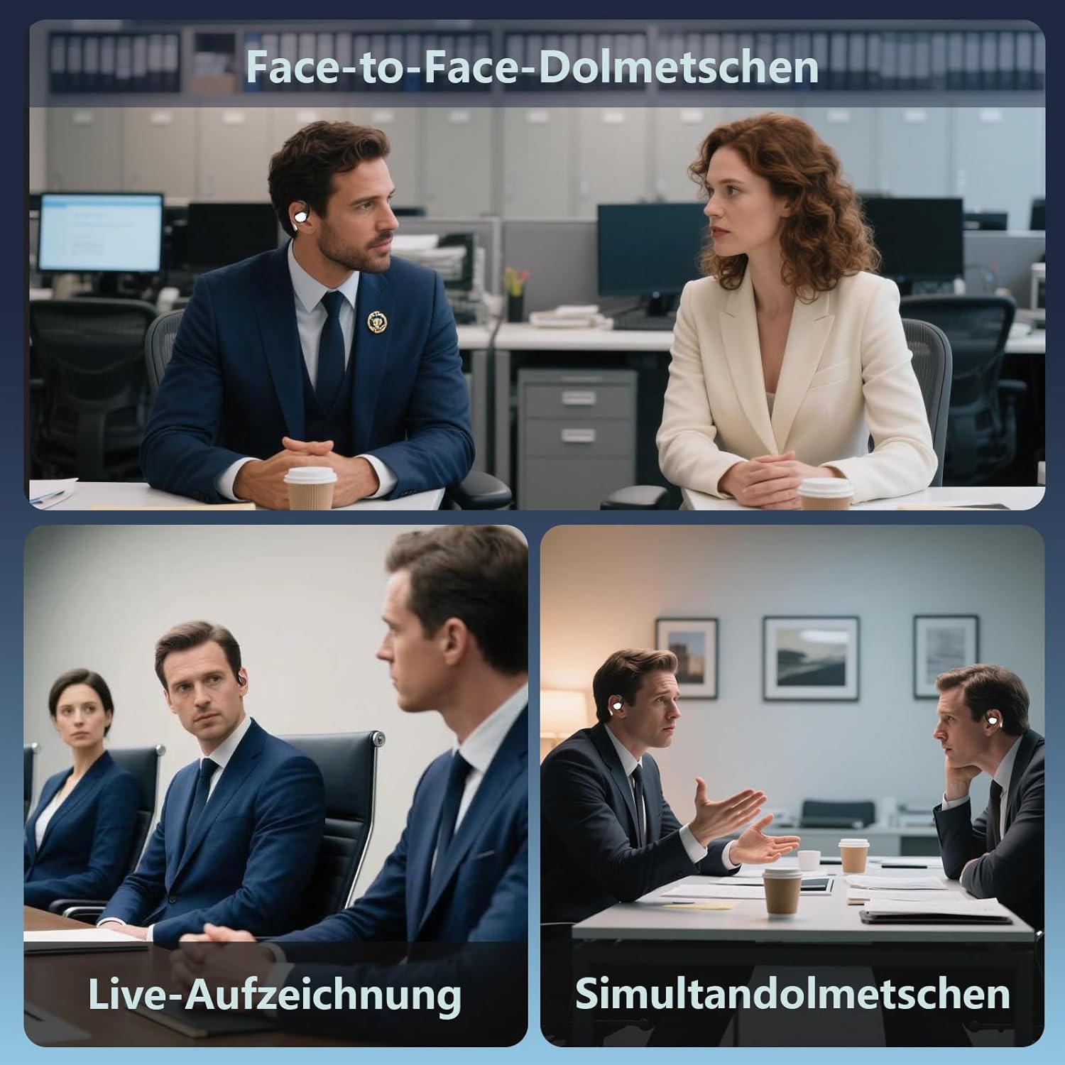 Thumbnail 2 de AI Kopfhörer Übersetzer 144 Sprachen