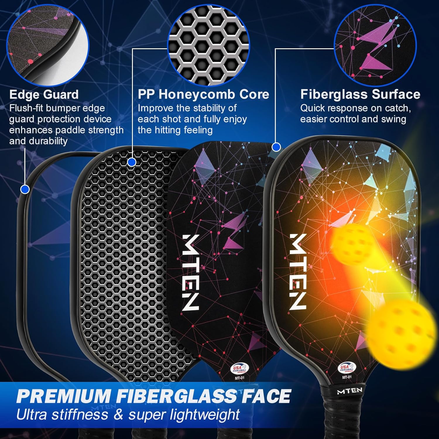 Thumbnail 2 de Pickleball paddles set 7.8 oz