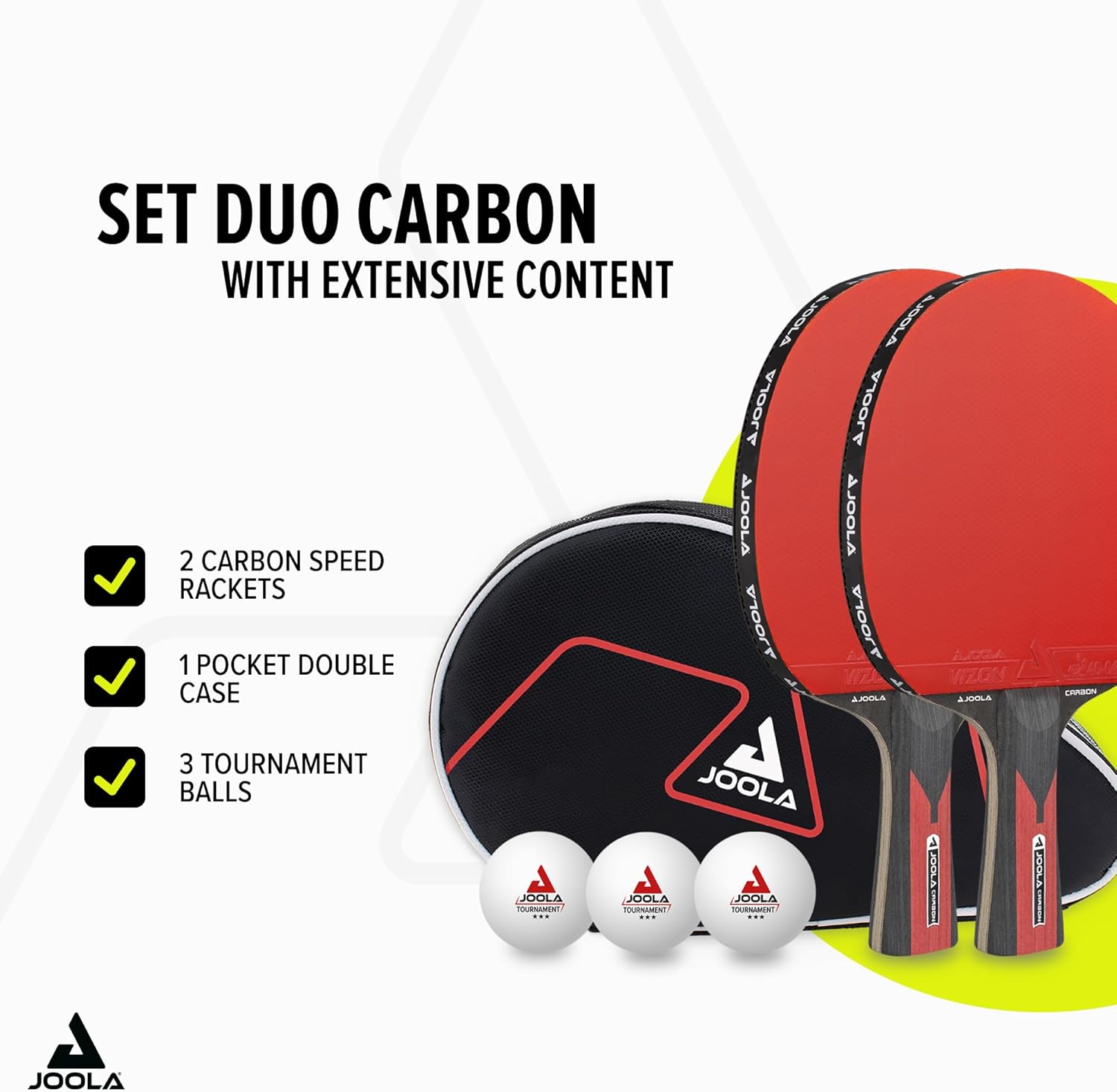 Thumbnail 1 de JOOLA Table Tennis Set DUO – Premium Quality Bats and Ping Pong Balls with Storage Case