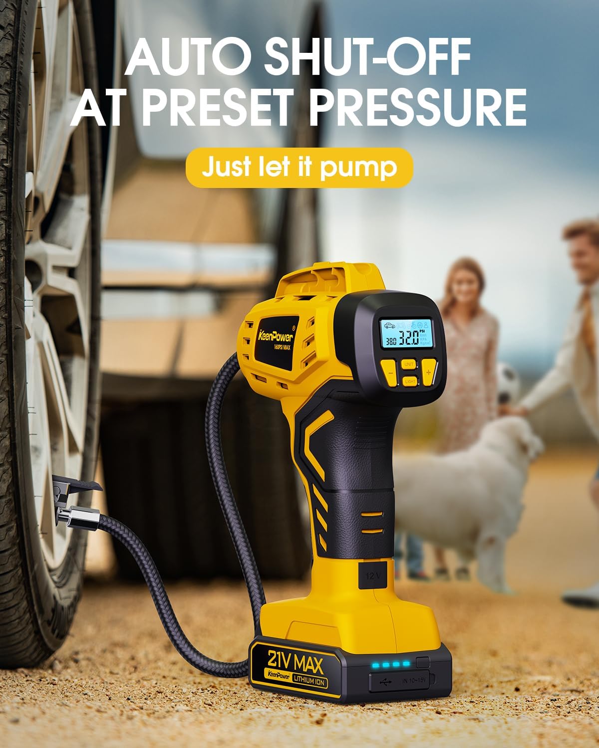 Thumbnail 4 de KeenPower Tire Inflator 160 PSI Portable Compressor