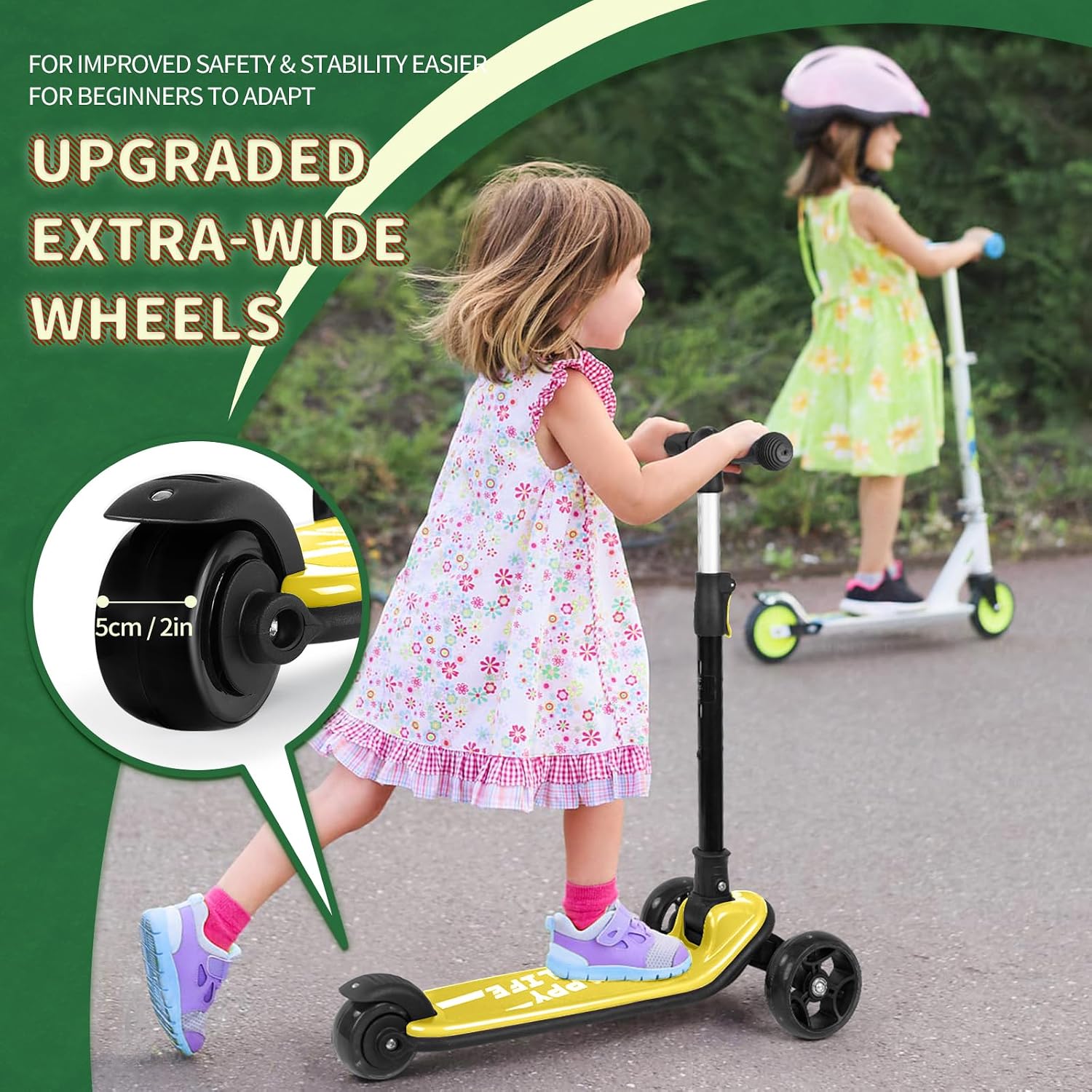 Thumbnail 5 de besrey Big Wheels Tretroller Kinder