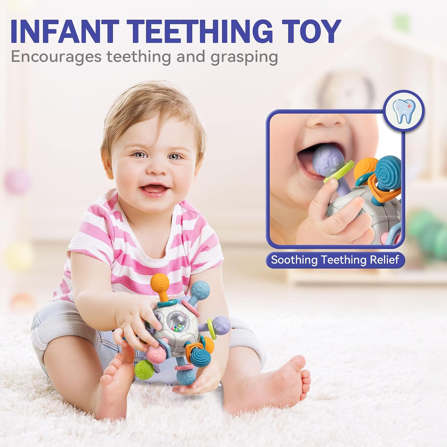 Detalle de Jyusmile LLESSL-Ca-230614 5-in-1 Montessori Baby Toy Set with Stacking Toys