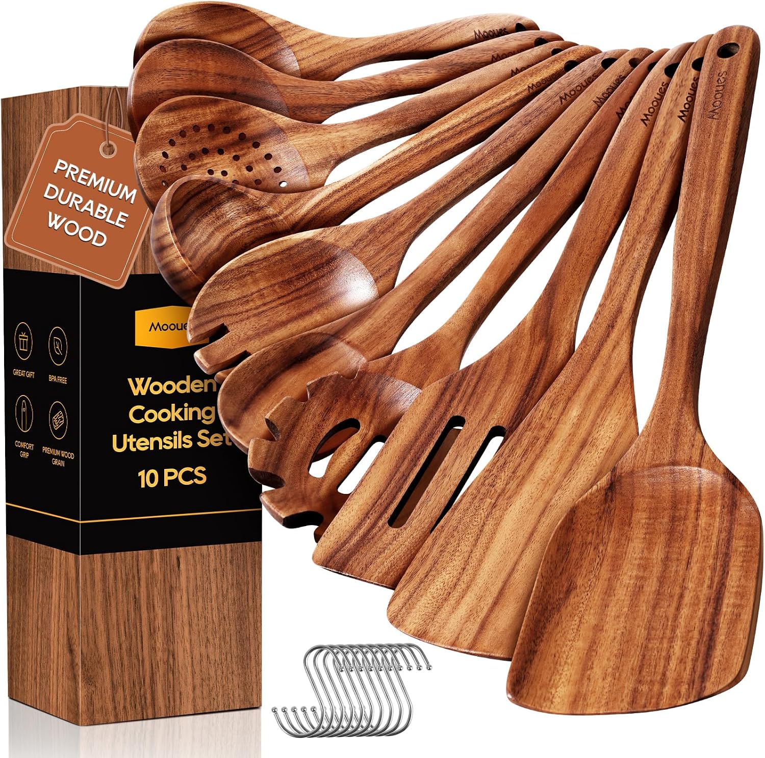 Detalle de Wooden Spoons 10-Piece Teak Set