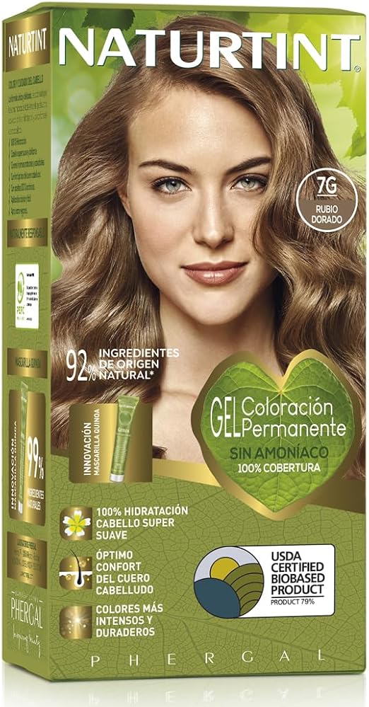 Detalle de NATURTINT 7G Rubio Dorado Tinte Permanente Natural 🌿 170ml
