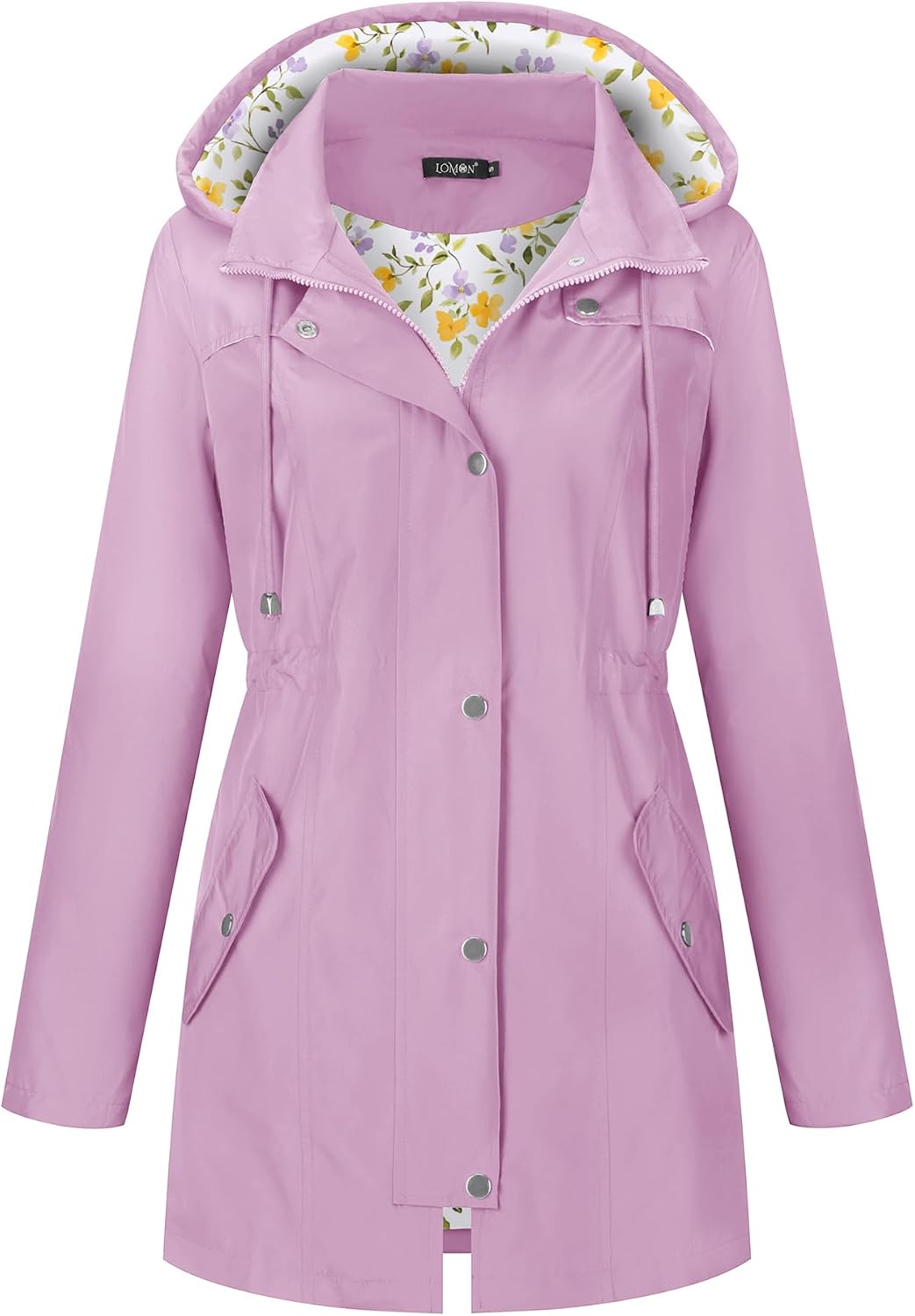 Detalle 2 de LOMON Women Waterproof Outdoor Hiking Raincoat: Lightweight, Hooded Rain Jacket for Active Women
