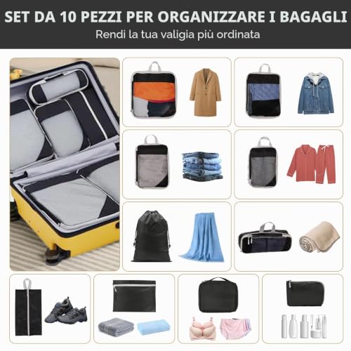 Thumbnail 5 de BillyBath Set di Organizer per Valigie, 10 Pezzi – Organizza Biancheria, Scarpe e Cosmetici in Viaggio