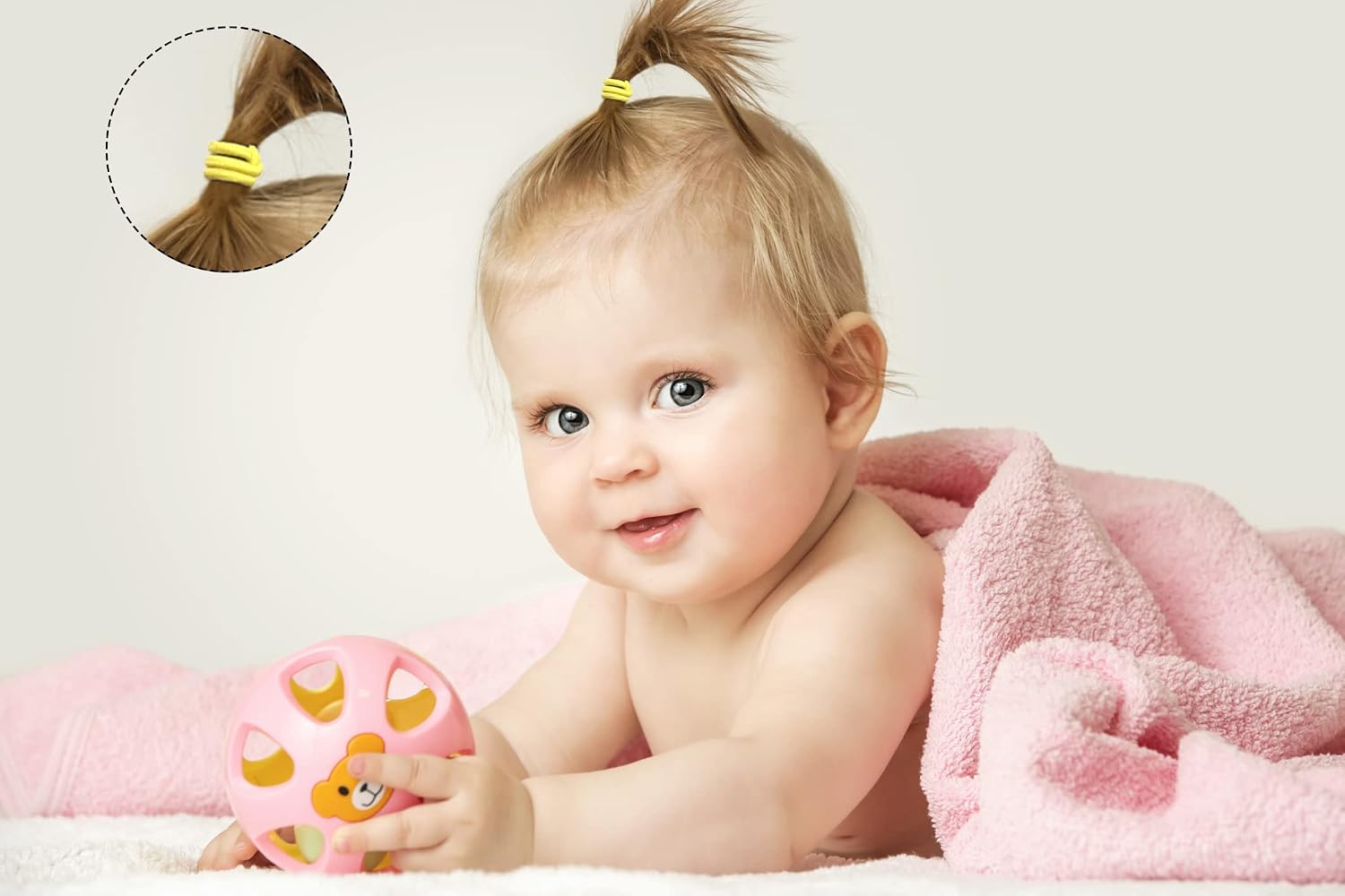 Detalle 2 de CÉLLOT 360PCS Baby Hair Ties (36 Multicolors) 2cm Elastic Hair Elastics for Toddlers & Kids
