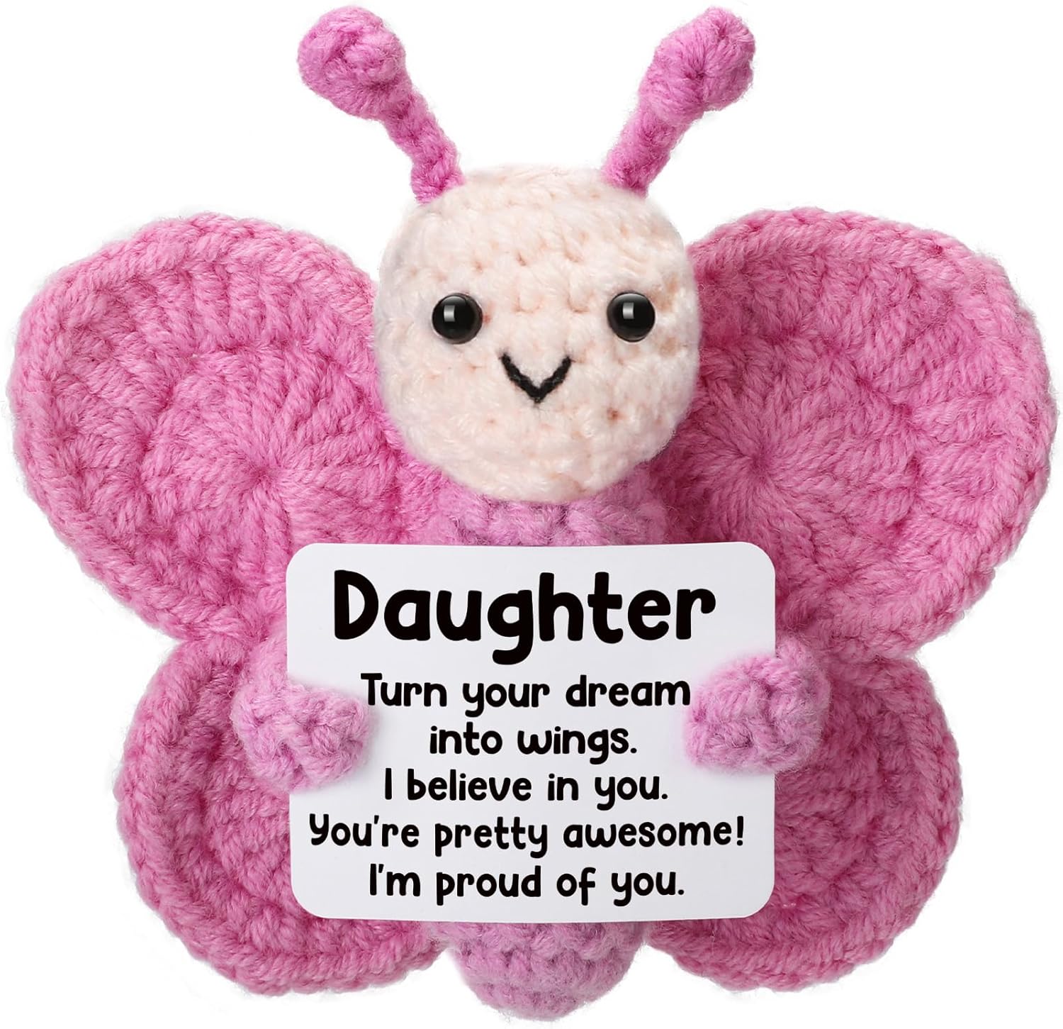 Thumbnail 6 de Weming Positive Crochet Dolphin Plush with Inspirational Card