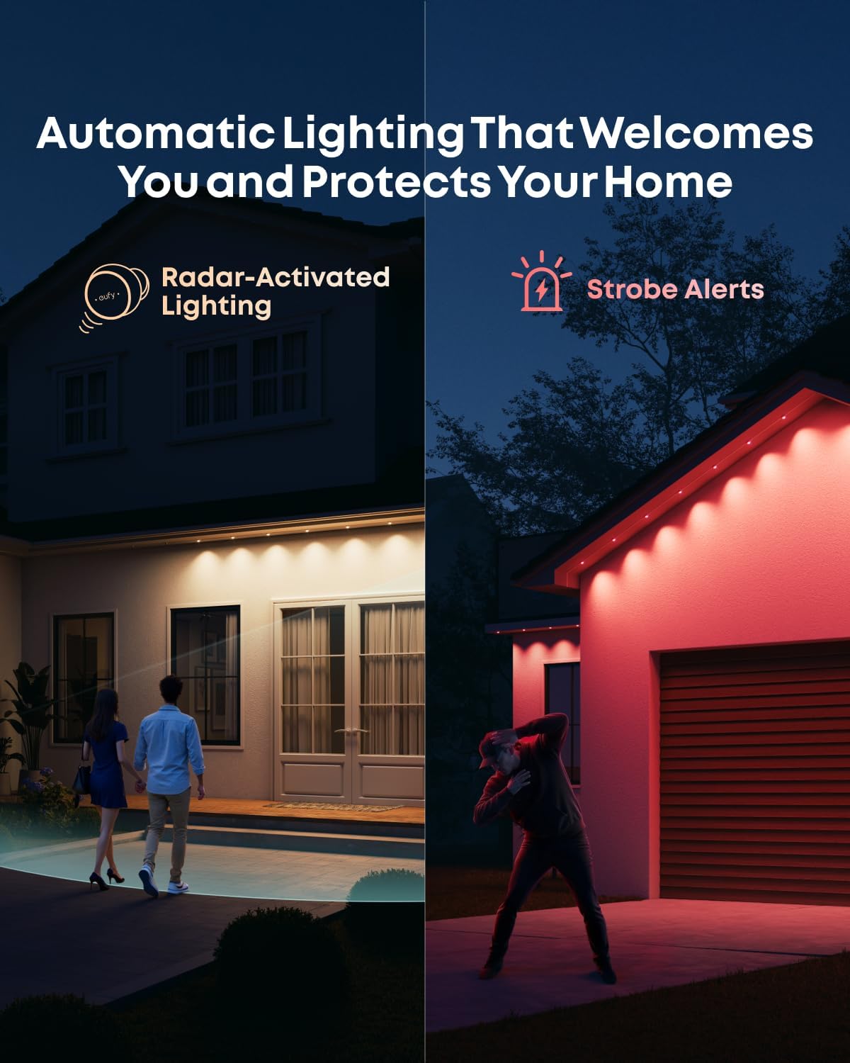 Detalle 2 de eufy S4 T8L04 Permanent Outdoor Lights, 100 ft, 72 RGBWW LEDs