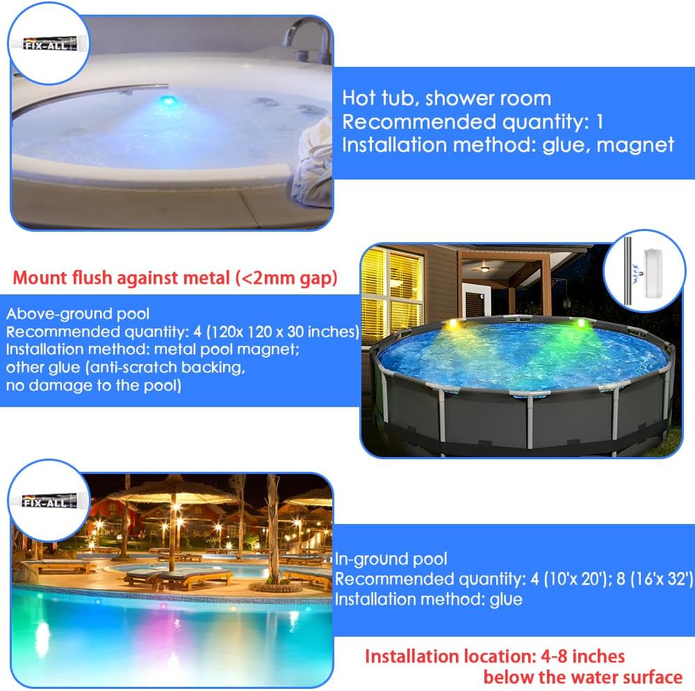 Detalle 2 de HL Unterwasser Licht RGB 3000mAh
