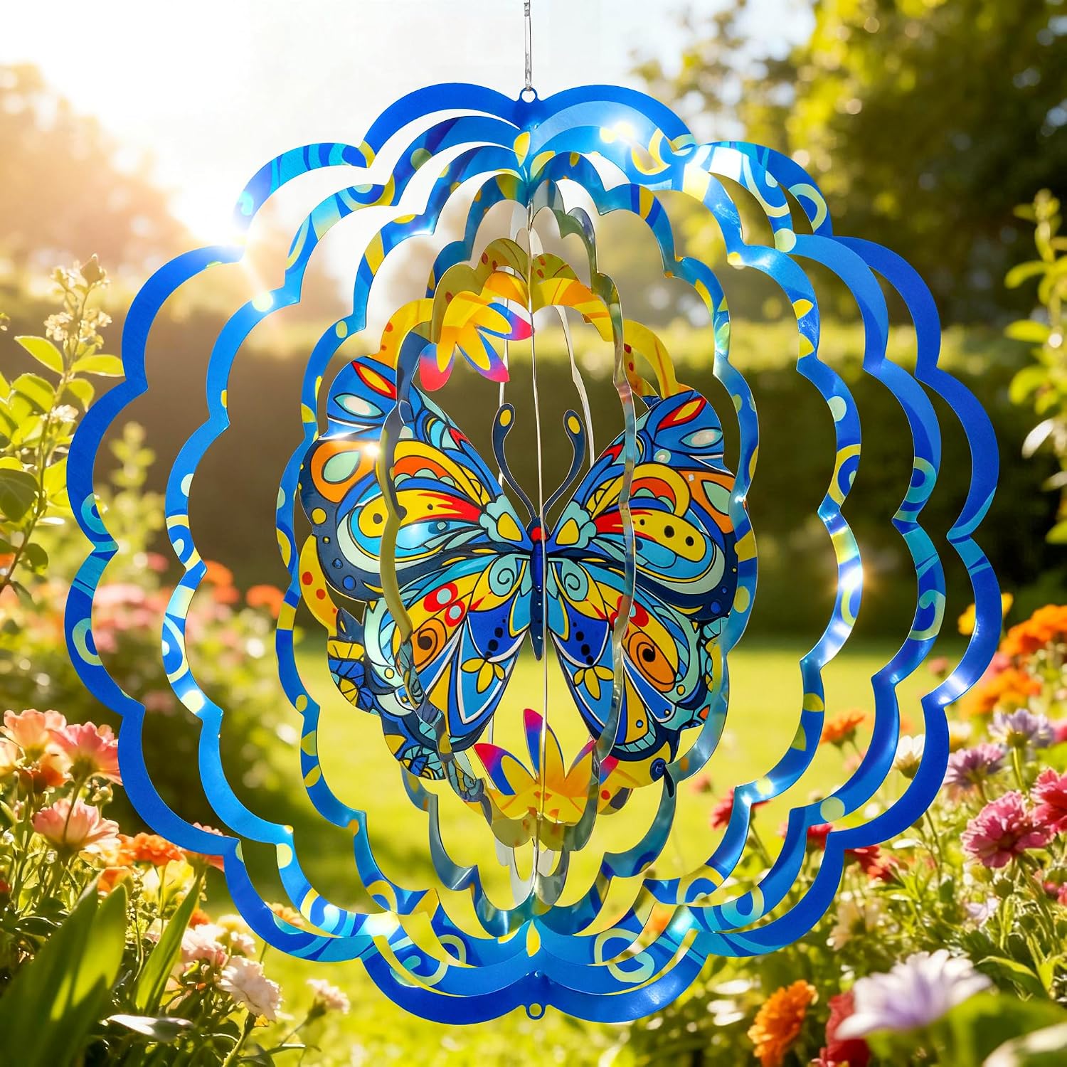 Thumbnail 6 de GIGALUMI 3D Butterfly Wind Spinner for Garden, Outdoor Patio & Yard Decorations