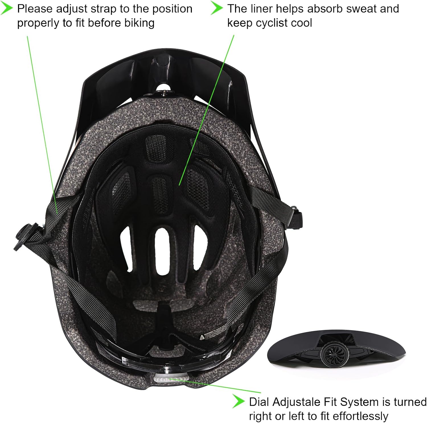 Detalle de Ckorison Mountain Bike Helmet – Lightweight EN1078 Certified MTB Helmet for Adults (Men & Women)