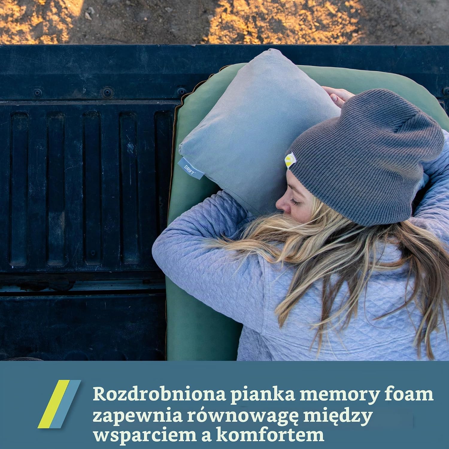 Thumbnail 2 de Klymit Drift – zielona poduszka kempingowa L z pianką memory