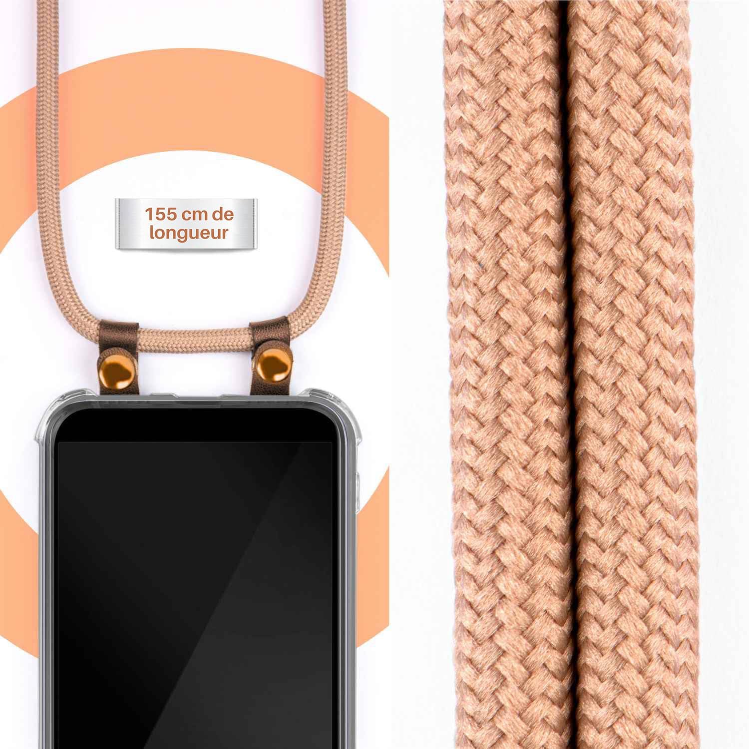 Thumbnail 2 de moex Chaîne pour Galaxy A21s avec coque silicone et sangle réglable en Or