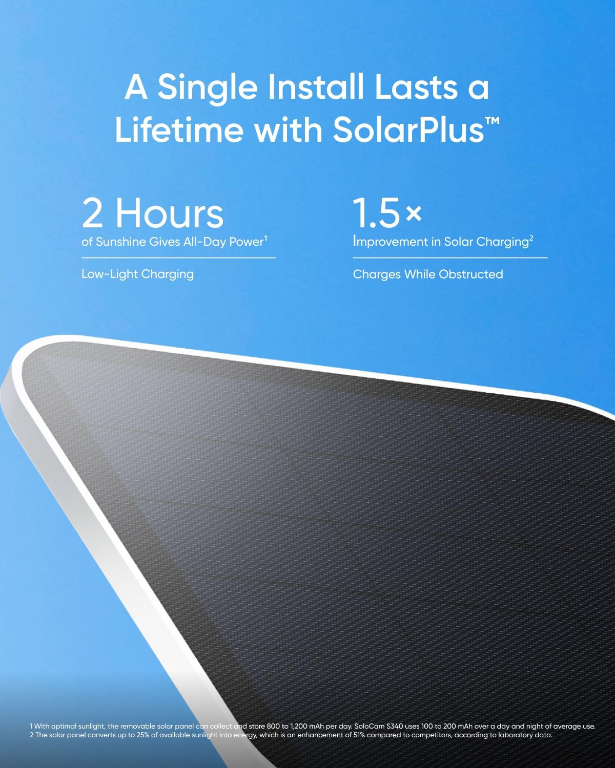 Thumbnail 1 de eufy Security SoloCam S340: 3K Dual-Lens Solar Security Camera