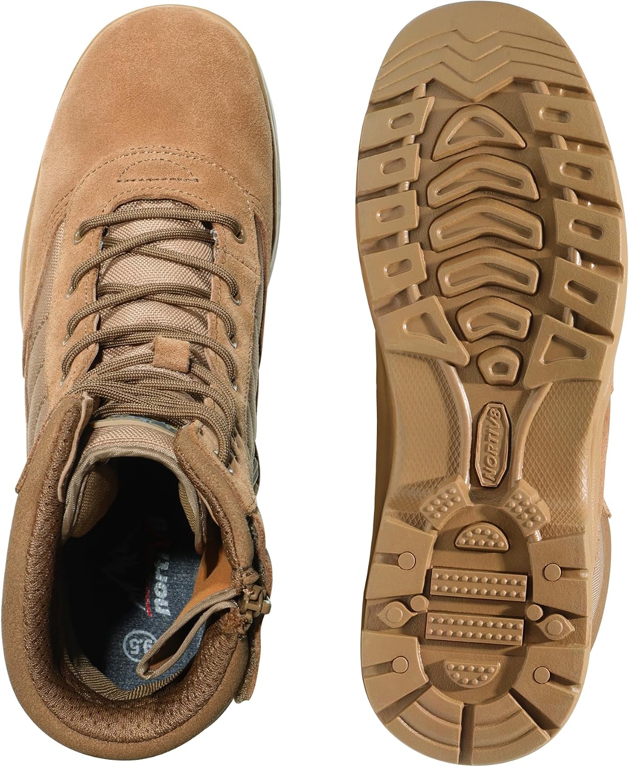 Thumbnail 5 de NORTIV 8 Men's Military Tactical Boots, Side Zipper