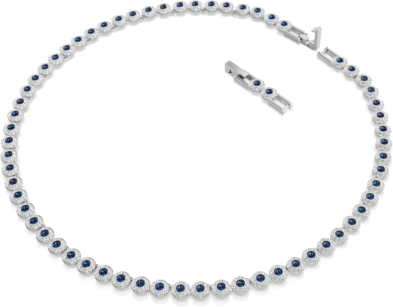 Thumbnail 1 de Swarovski Una Angelic Kollektion Halskette – verstellbar 38–40 cm mit blauem Kristallbesatz