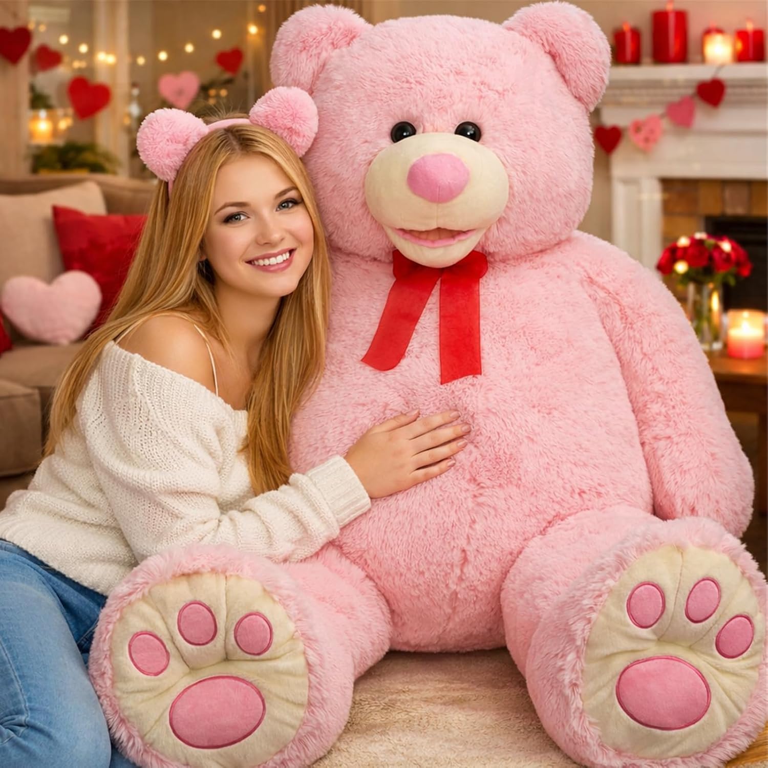 Detalle de HollyHOME Oso de Peluche 5 Feet Giant Teddy Bear
