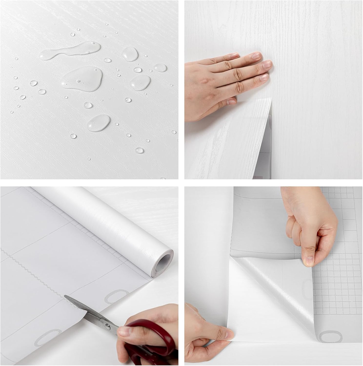 Detalle 2 de Hode Papier Adhesif Bois Blanc 40×300cm