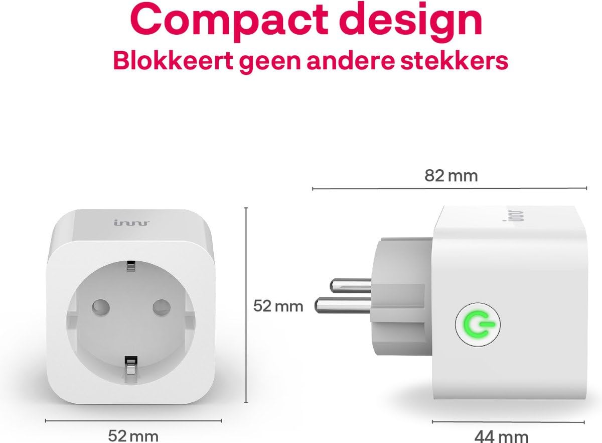 Thumbnail 6 de innr SP 240-2 slimme stekker voor binnen, Zigbee, energiemeting, wit, 2-pack
