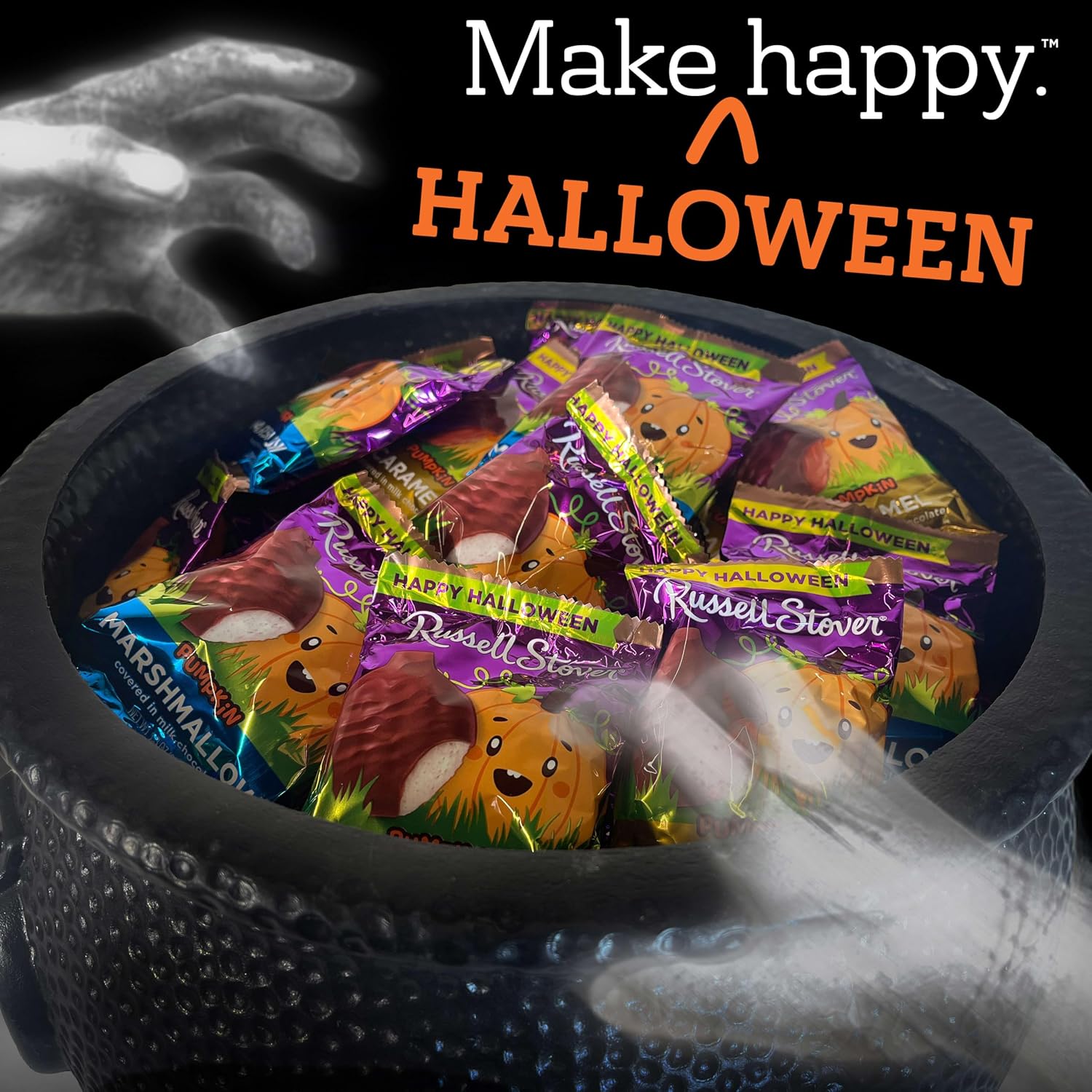 Thumbnail 6 de Russell Stover 10000458 Halloween Dark Chocolate Coconut Crème Pumpkin Candy, 1.3 oz., 18-Pack