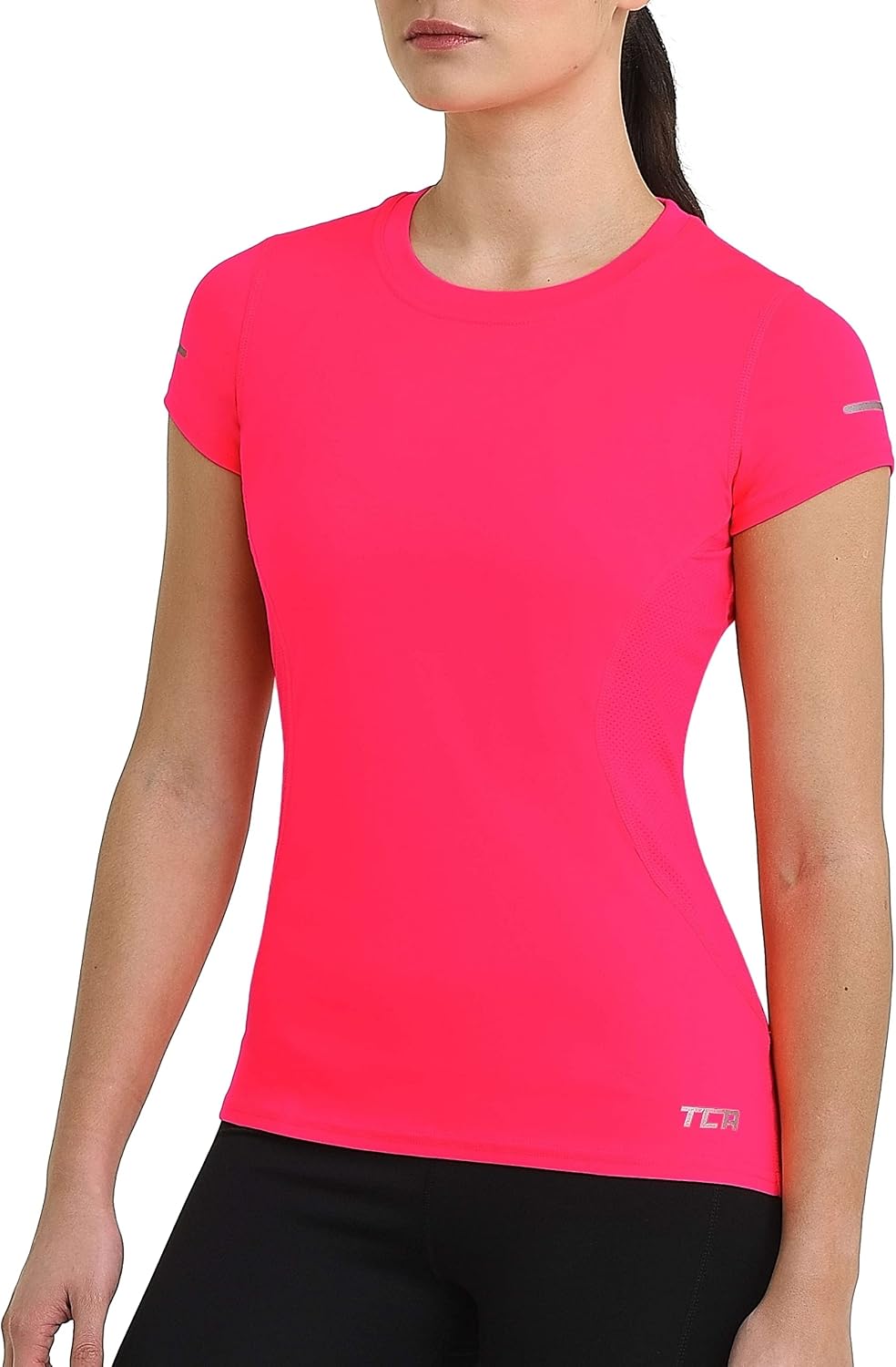 Detalle de TCA Women's Atomic Short Sleeve QuickDry Gym Top: practical support for workouts