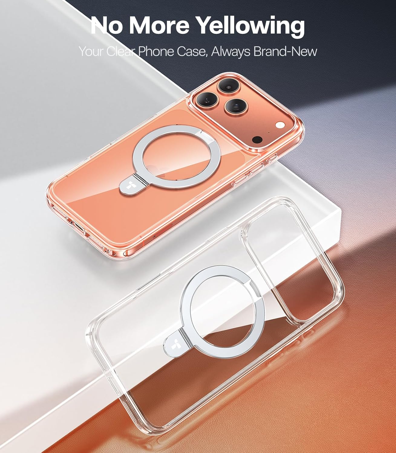 Thumbnail 6 de TORRAS Ostand Magnetic Case for iPhone 17 Pro Max (MagSafe) with Built-In Stand & Camera Control Button, Clear Slim Soft Edge