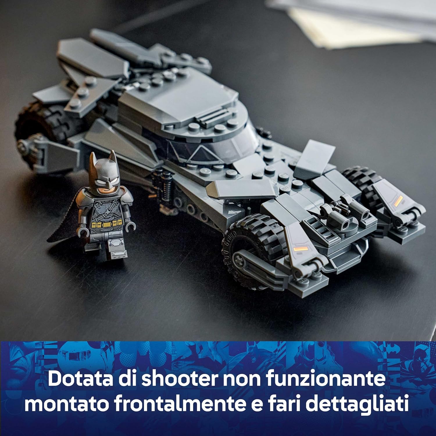 Detalle 2 de LEGO DC Batman v Superman Batmobile 76331 — Macchina Giocattolo da Collezione con Minifigure di Batman