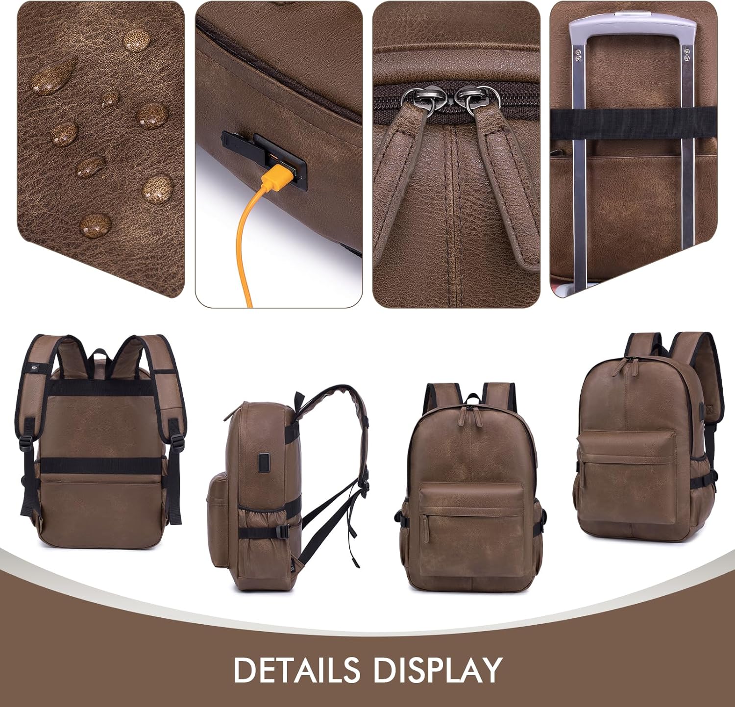 Thumbnail 4 de BAGZY Laptop Backpack for Men 15.6 Inches: 25L, Waterproof and Airline-Compliant
