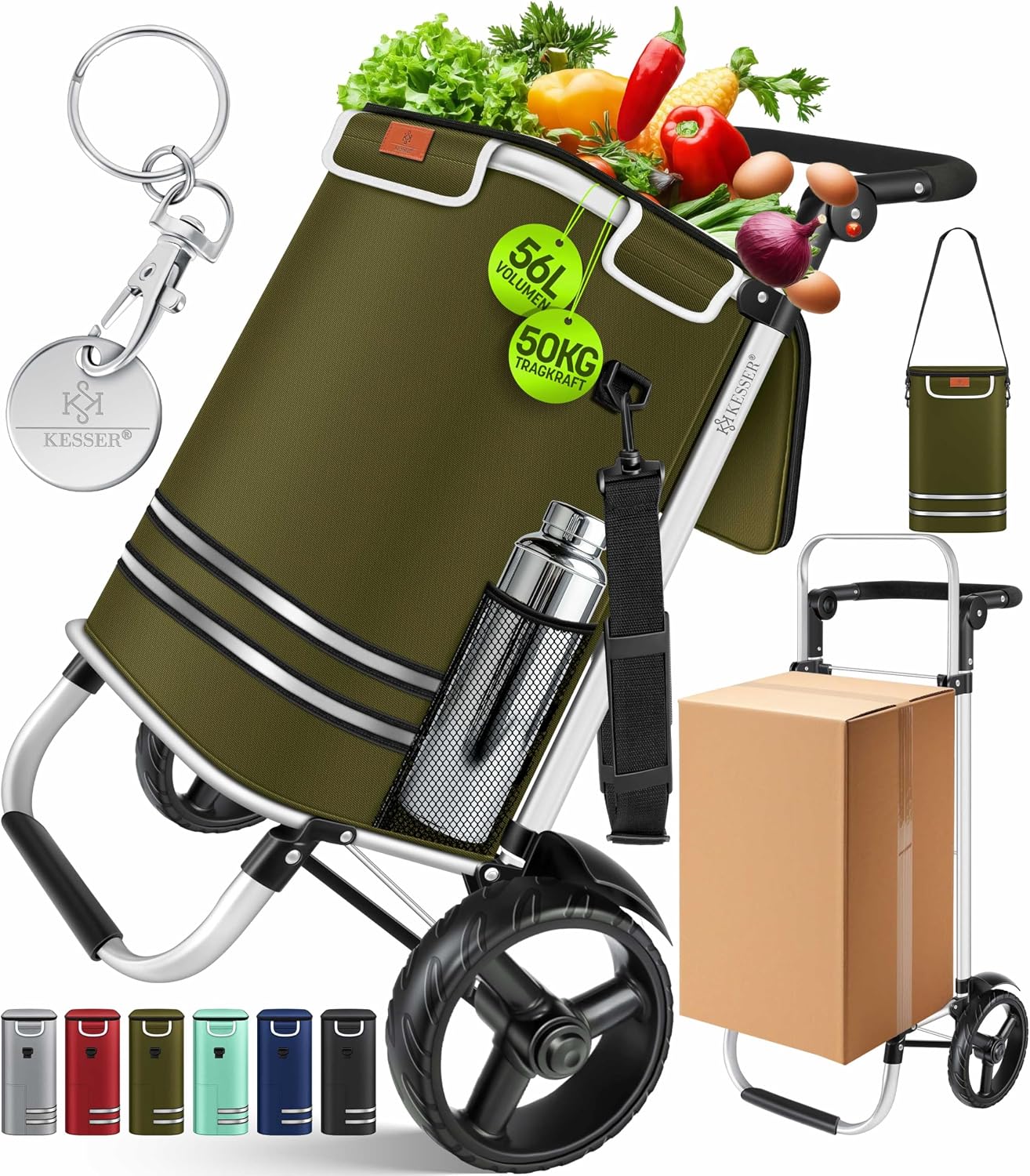 Detalle 2 de KESSER® Einkaufstrolley klappbar 56L