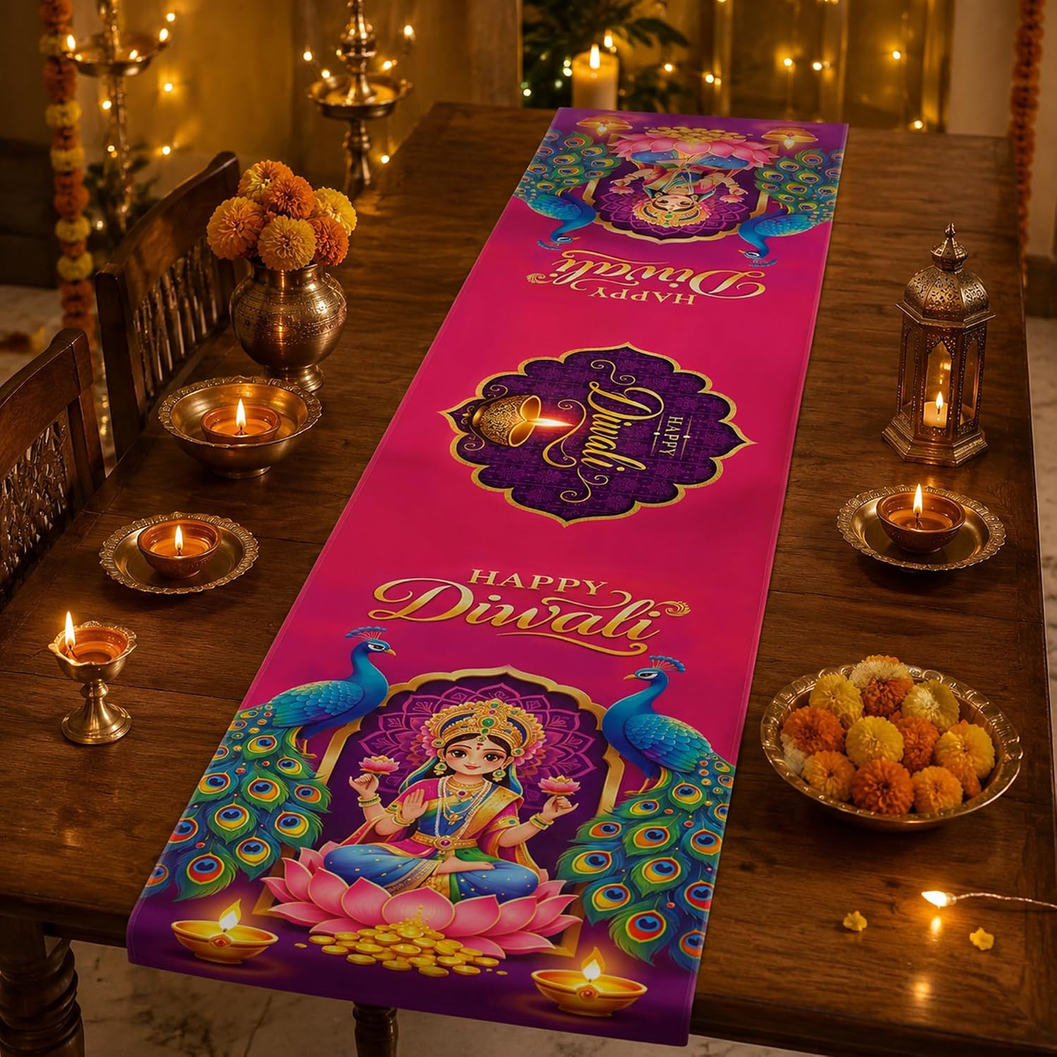 Detalle 2 de Diwali Table Runner, Polyester