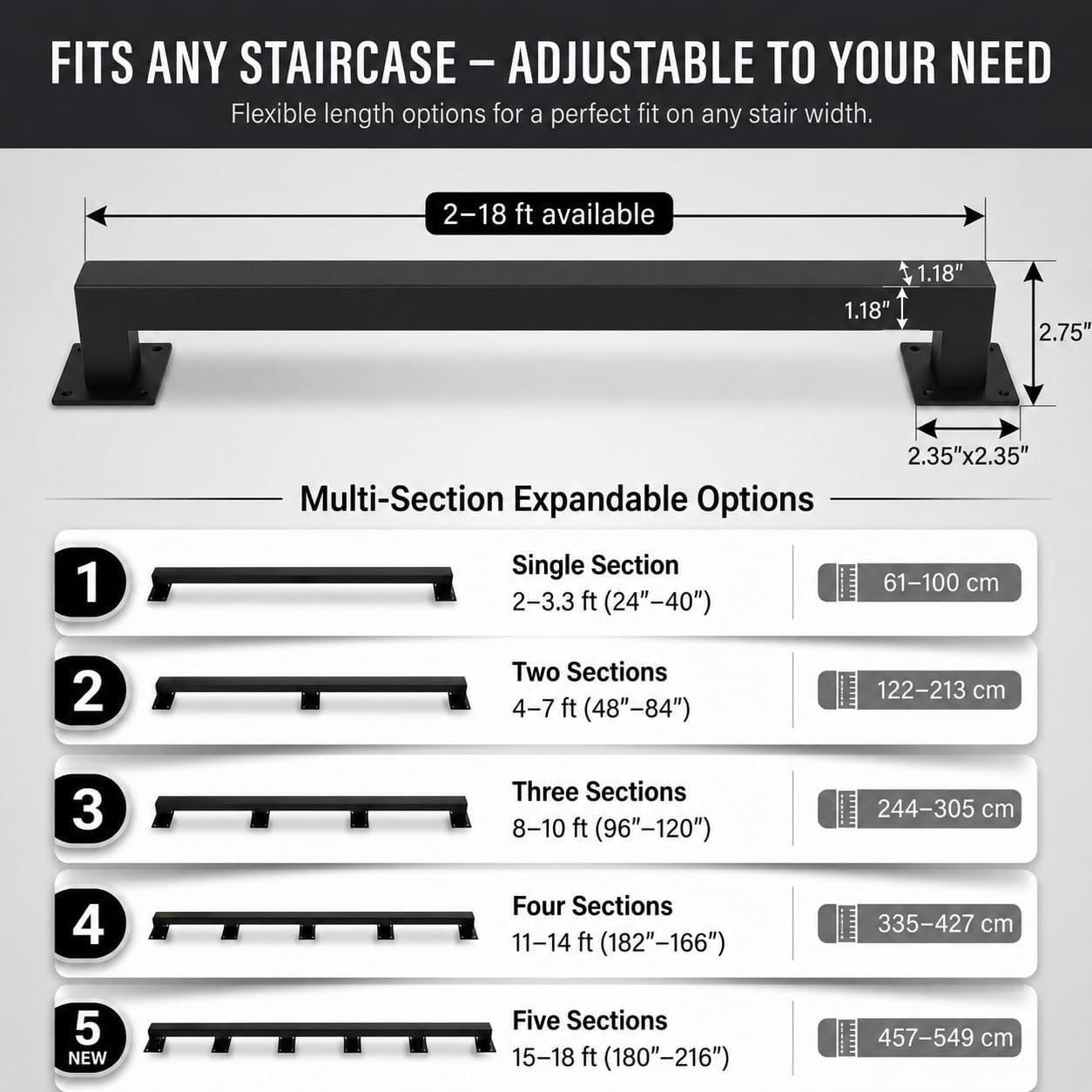 Thumbnail 3 de Stair handrail, 8 ft